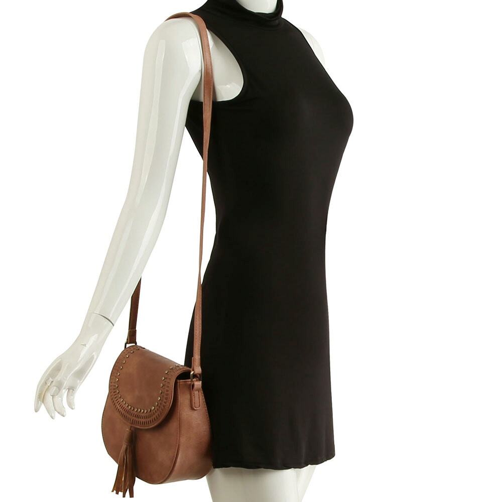 Women's Crossbody Handbag Nude/Mauve Adjustable Strap Zip Closure NWT